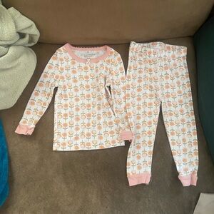 Chick Pea Pink and Orange Kids Pajama Set